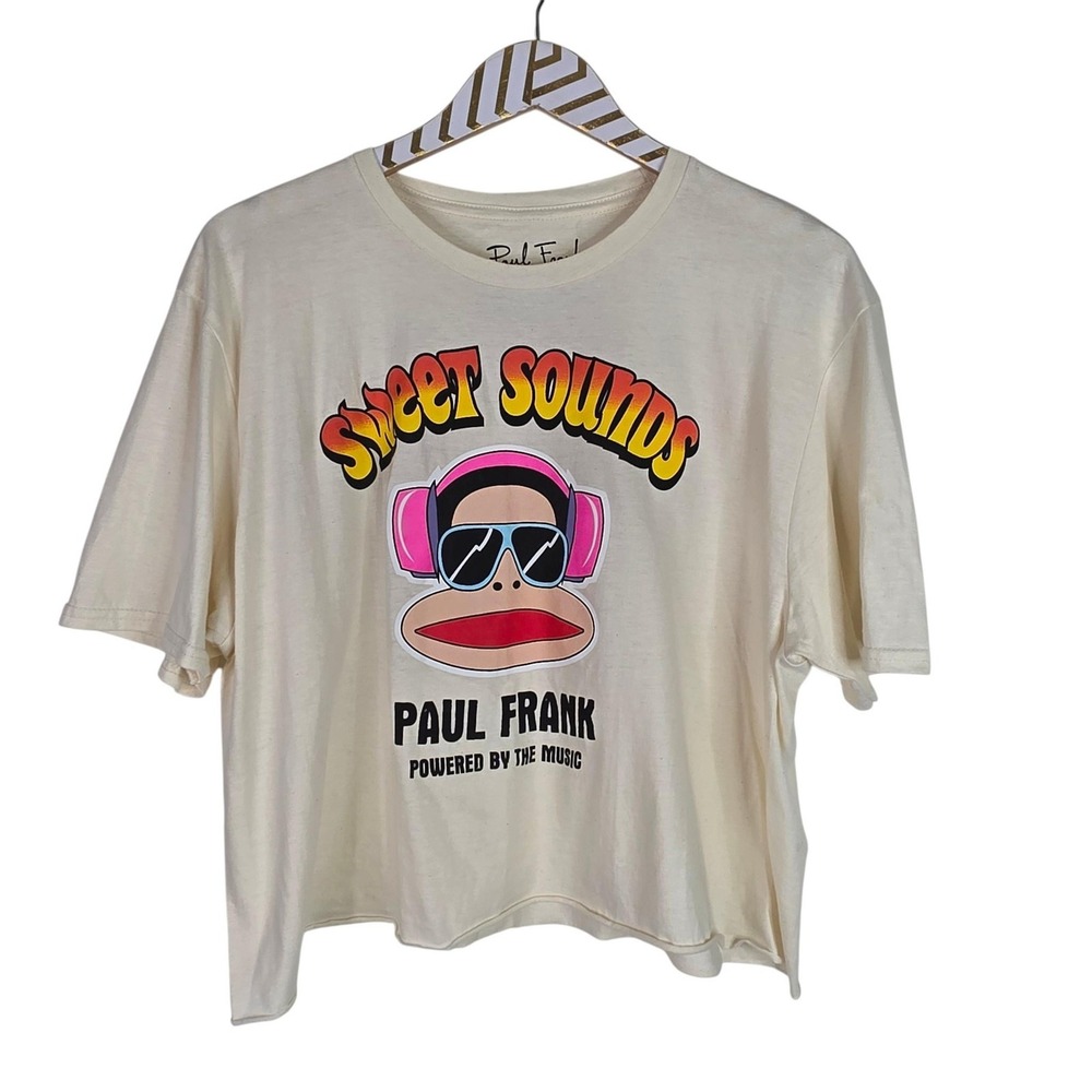 PAUL FRANK Shirt Womens Large Y2K Sweet Sounds Julius Music Graphic Tee Top